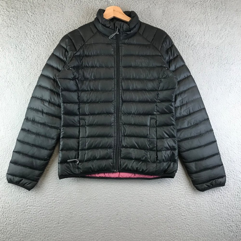 Solstice Down Puffer Jacket‎ Womens S Black Ripstop Lightweight